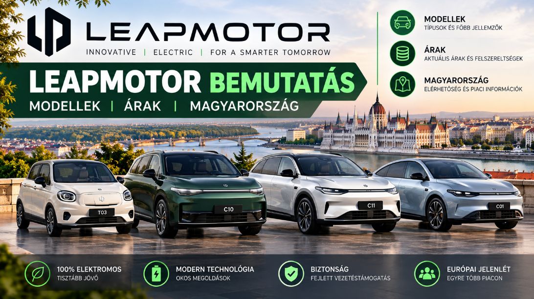Leapmotor bemutatása Magyarországon: T03, C10, C11 és C01 elektromos modellek és árak
